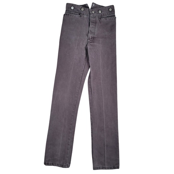 Vintage Wah Maker Buckleback Mens Brown Canvas Pants Trousers Size 26x34 - Picture 1 of 16